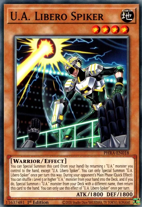 U.A. Libero Spiker PHRA-EN018 Yu-Gi-Oh card from Phantom Rage