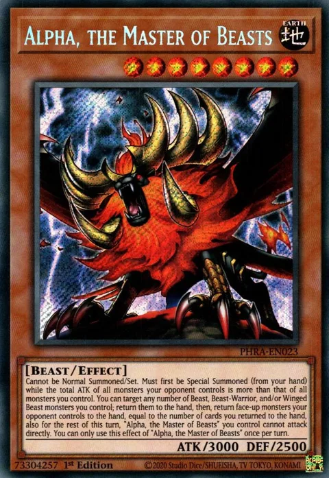 Alpha, the Master of Beasts PHRA-EN023 Yu-Gi-Oh card from Phantom Rage