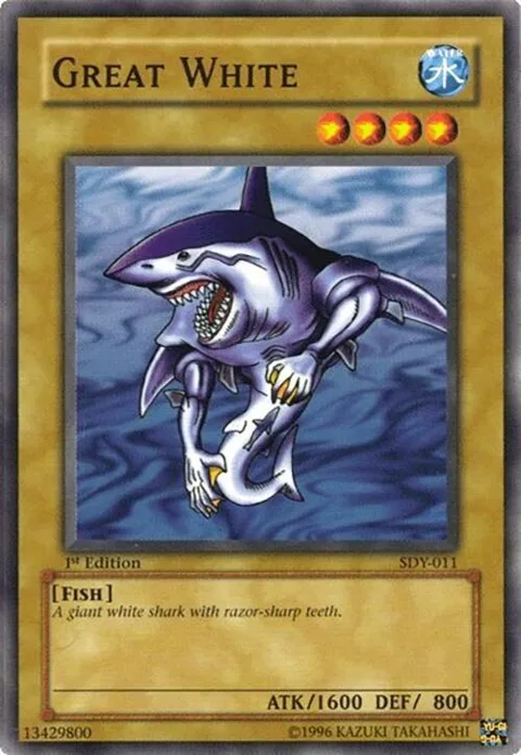 Great White SDY-011 Unlimited Yu-Gi-Oh card from Starter Deck: Yugi
