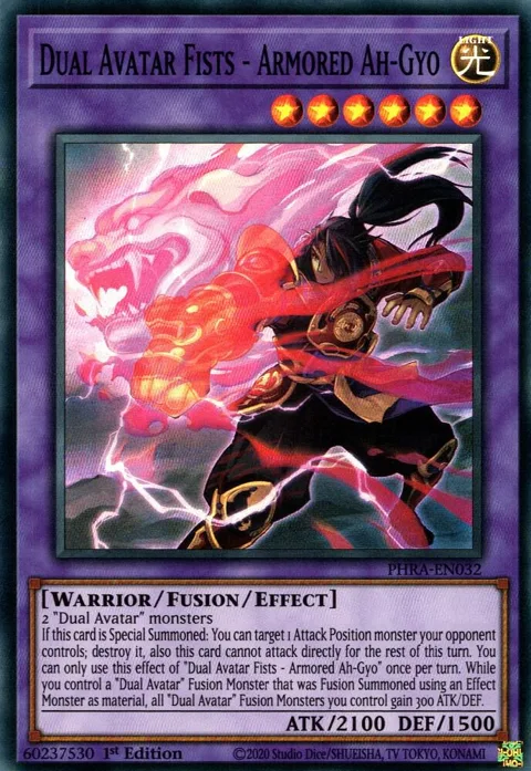 Dual Avatar Fists - Armored Ah-Gyo PHRA-EN032 Yu-Gi-Oh card from Phantom Rage