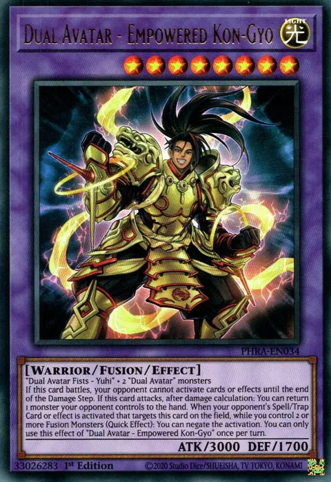 Dual Avatar - Empowered Kon-Gyo PHRA-EN034 Yu-Gi-Oh card from Phantom Rage