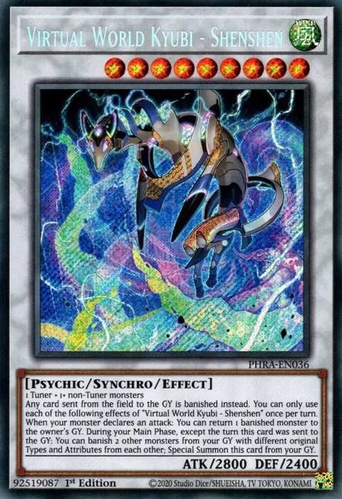 Virtual World Kyubi - Shenshen PHRA-EN036 Yu-Gi-Oh card from Phantom Rage