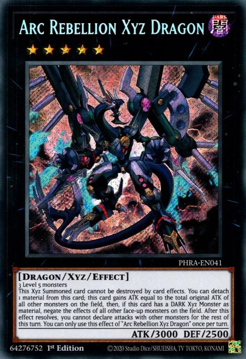 Arc Rebellion Xyz Dragon PHRA-EN041 Yu-Gi-Oh card from Phantom Rage