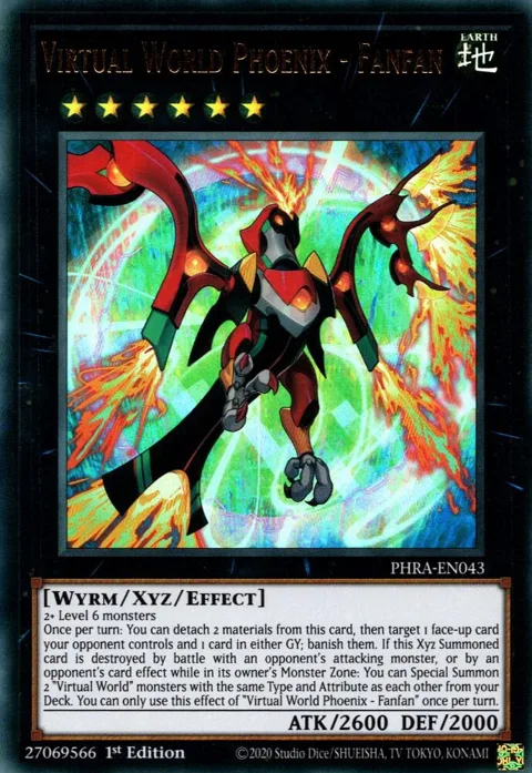 Virtual World Phoenix - Fanfan PHRA-EN043 Yu-Gi-Oh card from Phantom Rage