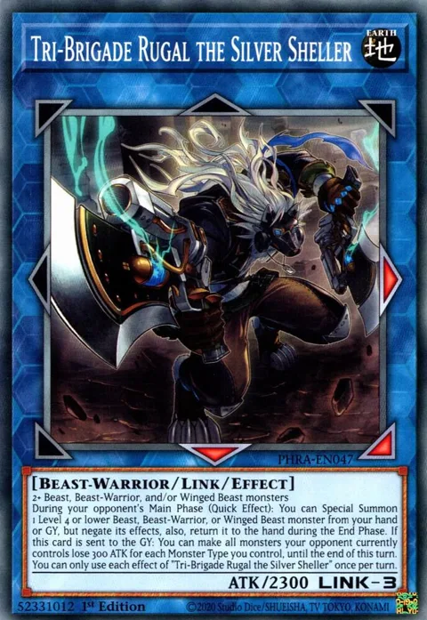 Tri-Brigade Rugal the Silver Sheller PHRA-EN047 Yu-Gi-Oh card from Phantom Rage