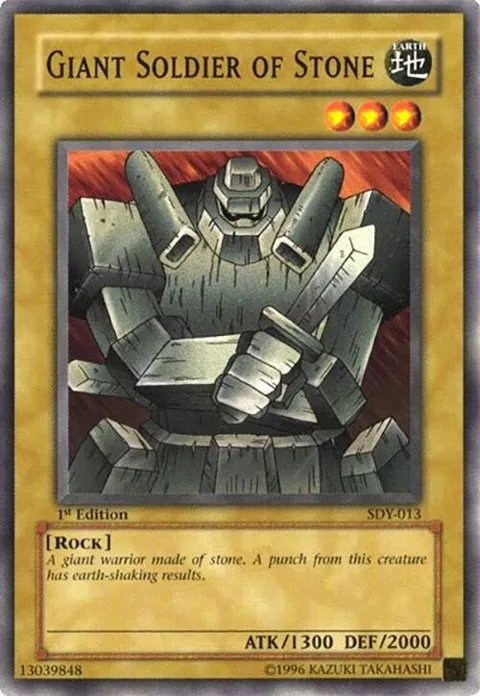 Giant Soldier of Stone SDY-013 1st Edition Yu-Gi-Oh card from Starter Deck: Yugi