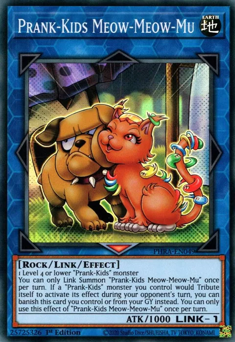 Prank-Kids Meow-Meow-Mu PHRA-EN049 Yu-Gi-Oh card from Phantom Rage