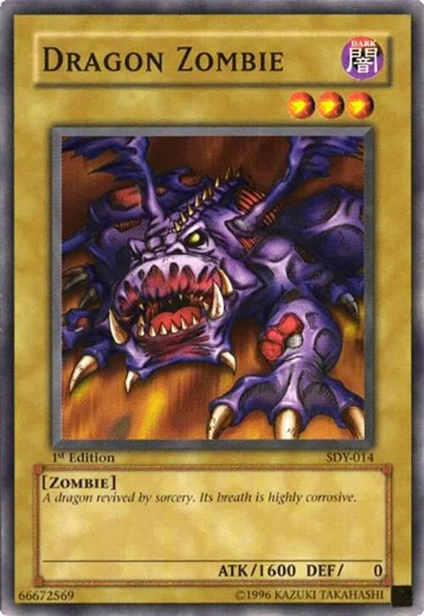 Dragon Zombie SDY-014 Unlimited Yu-Gi-Oh card from Starter Deck: Yugi