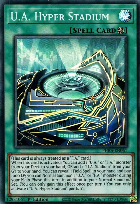 U.A. Hyper Stadium PHRA-EN061 Yu-Gi-Oh card from Phantom Rage