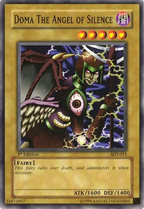Doma The Angel of Silence SDY-015 Unlimited Yu-Gi-Oh card from Starter Deck: Yugi