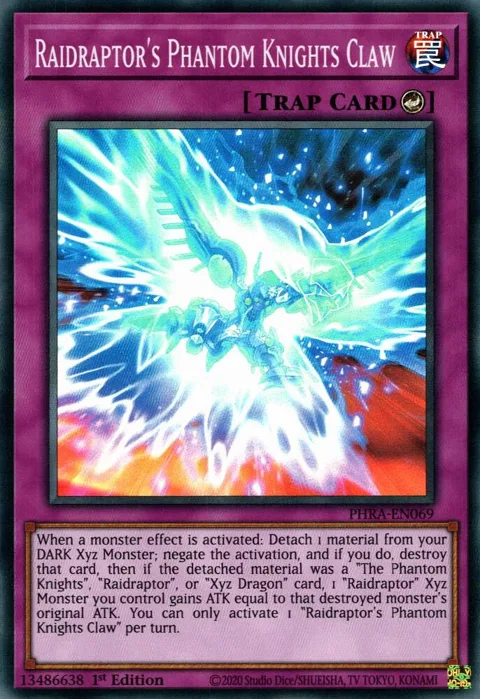 Raidraptor's Phantom Knights Claw PHRA-EN069 Yu-Gi-Oh card from Phantom Rage