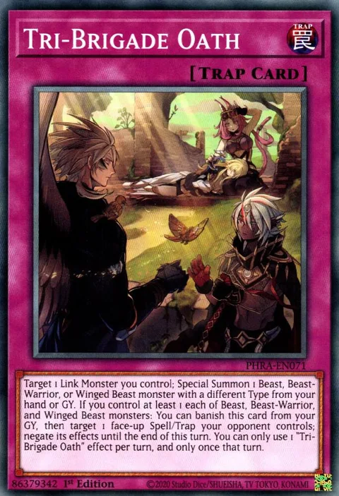 Tri-Brigade Oath PHRA-EN071 Yu-Gi-Oh card from Phantom Rage