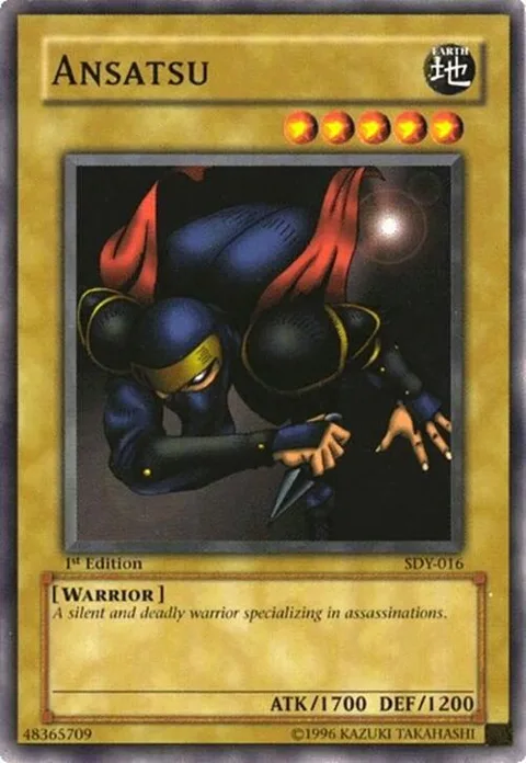 Ansatsu SDY-016 Unlimited Yu-Gi-Oh card from Starter Deck: Yugi