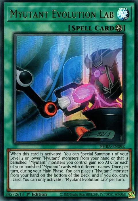 Myutant Evolution Lab PHRA-EN092 Yu-Gi-Oh card from Phantom Rage