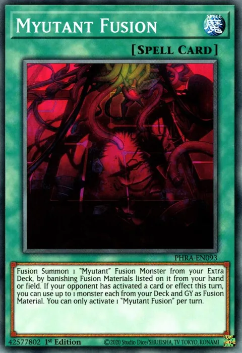 Myutant Fusion PHRA-EN093 Yu-Gi-Oh card from Phantom Rage