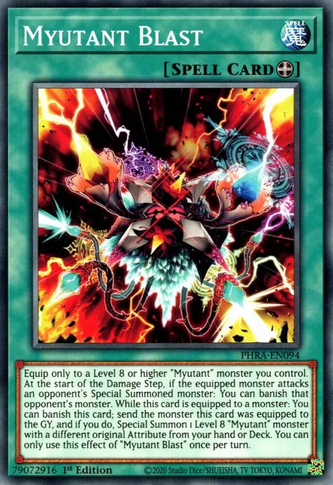 Myutant Blast PHRA-EN094 Yu-Gi-Oh card from Phantom Rage