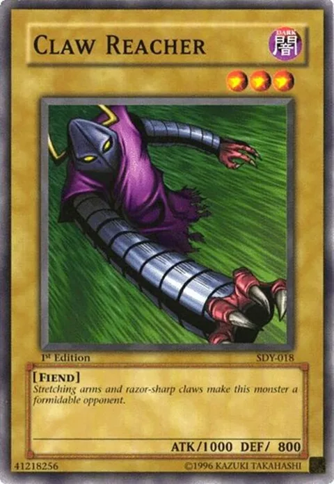 Claw Reacher SDY-018 Unlimited Yu-Gi-Oh card from Starter Deck: Yugi