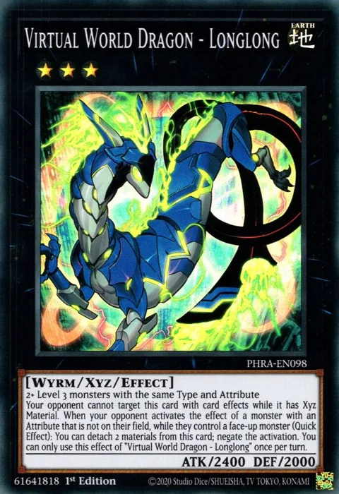 Virtual World Dragon - Longlong PHRA-EN098 Yu-Gi-Oh card from Phantom Rage