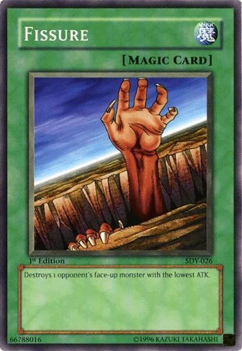 Fissure SDY-026 1st Edition Yu-Gi-Oh card from Starter Deck: Yugi