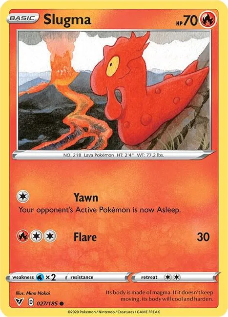 Slugma #027/185 Pokémon card from Vivid Voltage