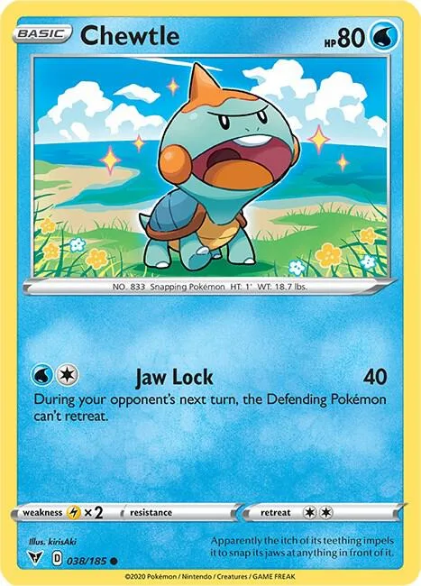 Chewtle #038/185 Pokémon card from Vivid Voltage