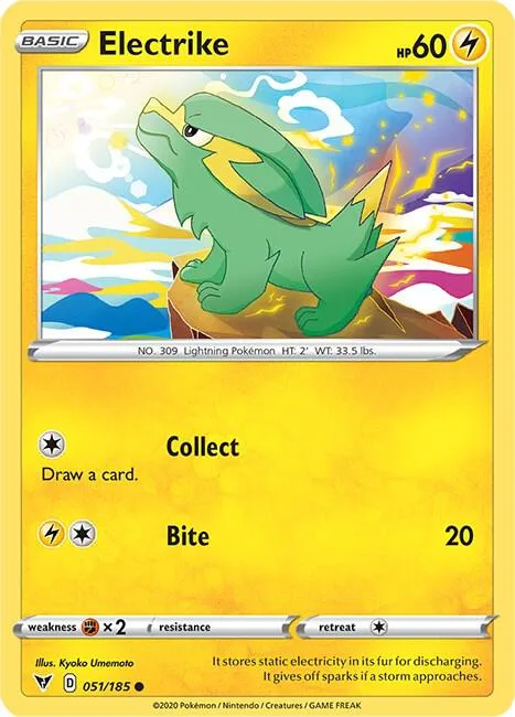 Electrike #051/185 Pokémon card from Vivid Voltage
