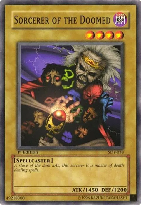 Sorcerer of the Doomed SDY-038 Unlimited Yu-Gi-Oh card from Starter Deck: Yugi