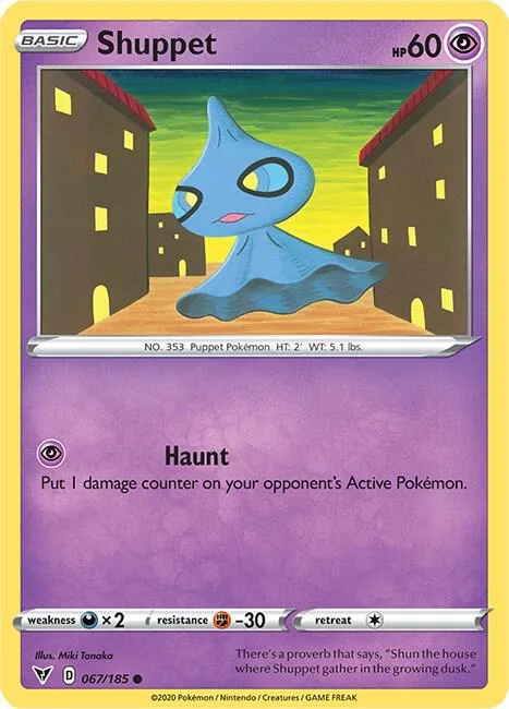 Shuppet #067/185 Pokémon card from Vivid Voltage