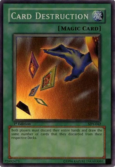 Card Destruction SDY-042 1st Edition Yu-Gi-Oh card from Starter Deck: Yugi