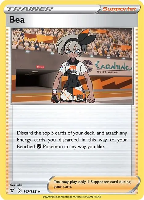 Bea #147/185 Reverse Holofoil Pokémon card from Vivid Voltage