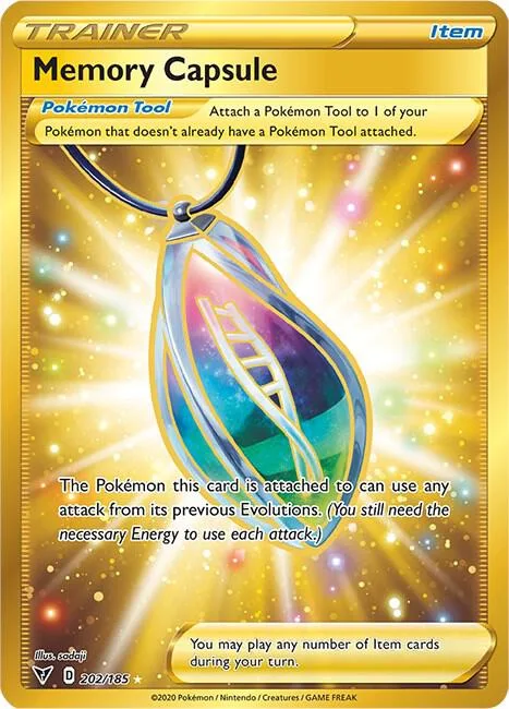 Memory Capsule Secret Rare #202/185 Holofoil Pokémon card from Vivid Voltage