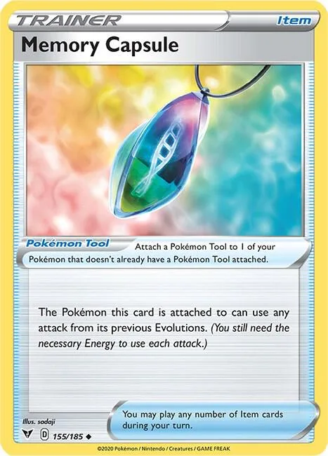 Memory Capsule #155/185 Reverse Holofoil Pokémon card from Vivid Voltage