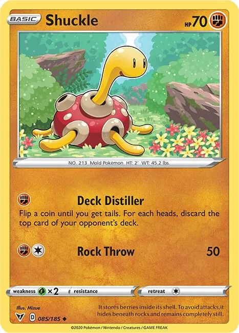 Shuckle #085/185 Pokémon card from Vivid Voltage