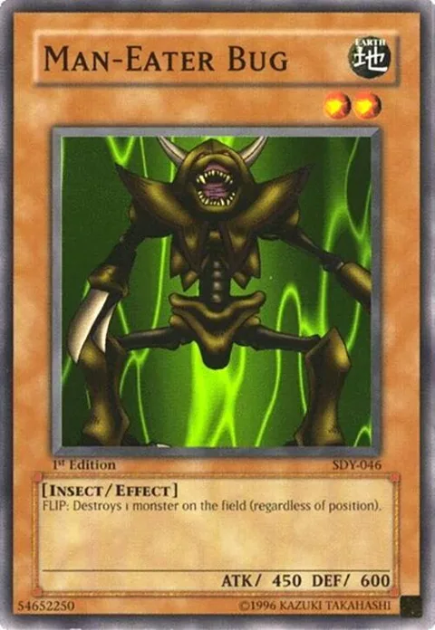 Man-Eater Bug SDY-046 1st Edition Yu-Gi-Oh card from Starter Deck: Yugi