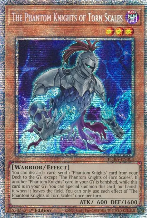 The Phantom Knights of Torn Scales Starlight Rare PHRA-EN003 Yu-Gi-Oh card from Phantom Rage