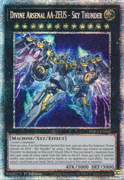 Divine Arsenal AA-ZEUS - Sky Thunder Starlight Rare PHRA-EN045 Yu-Gi-Oh card from Phantom Rage