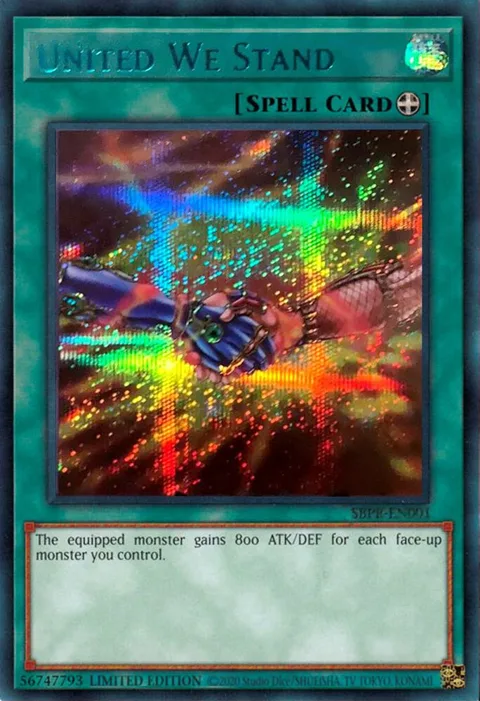 United We Stand Blue SBPR-EN001 Yu-Gi-Oh card from Miscellaneous Promotional Cards