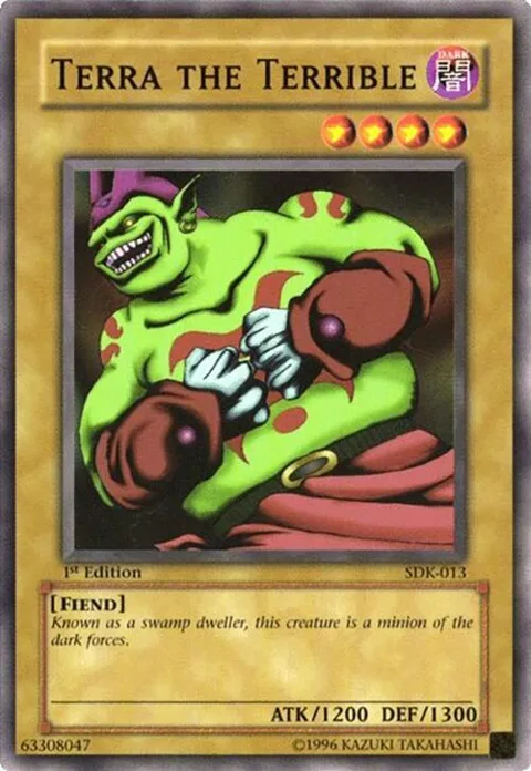Terra the Terrible SDK-013 Yu-Gi-Oh card from Starter Deck: Kaiba