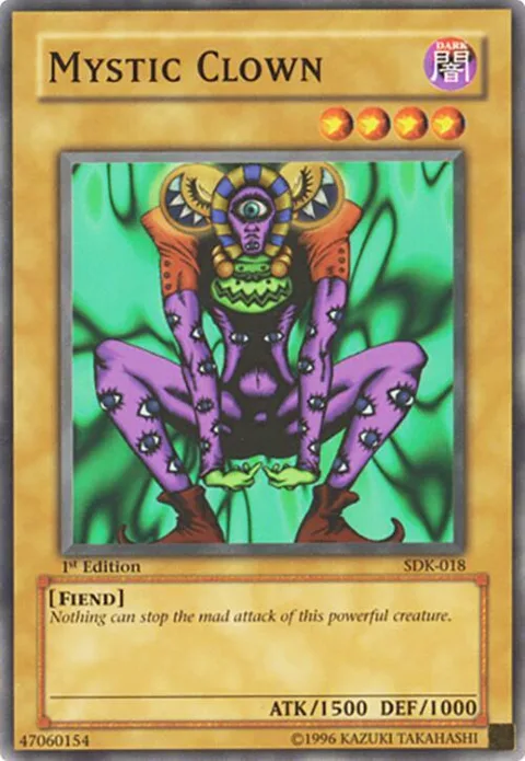 Mystic Clown SDK-018 Unlimited Yu-Gi-Oh card from Starter Deck: Kaiba