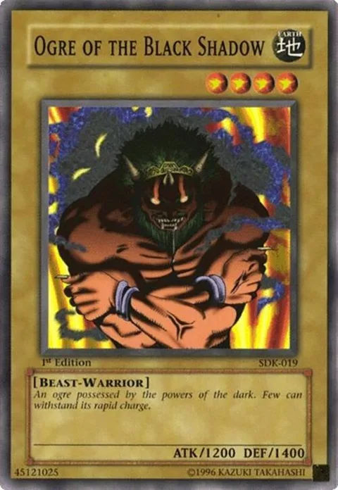 Ogre of the Black Shadow SDK-019 Unlimited Yu-Gi-Oh card from Starter Deck: Kaiba