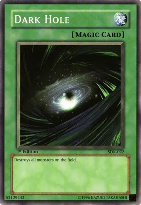 Dark Hole SDK-022 Unlimited Yu-Gi-Oh card from Starter Deck: Kaiba