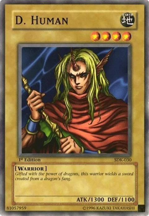D. Human SDK-030 1st Edition Yu-Gi-Oh card from Starter Deck: Kaiba