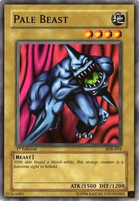 Pale Beast SDK-031 Unlimited Yu-Gi-Oh card from Starter Deck: Kaiba
