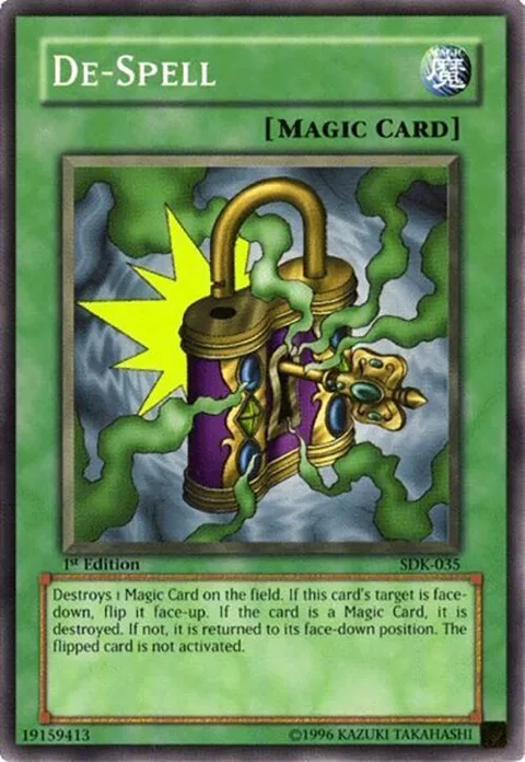 De-Spell SDK-035 Unlimited Yu-Gi-Oh card from Starter Deck: Kaiba