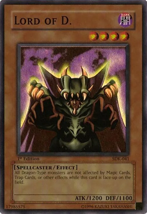Lord of D. SDK-041 1st Edition Yu-Gi-Oh card from Starter Deck: Kaiba
