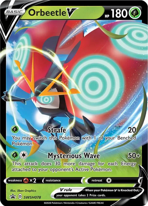 Orbeetle V #SWSH078 Holofoil Pokémon card from Sword & Shield Promo Cards