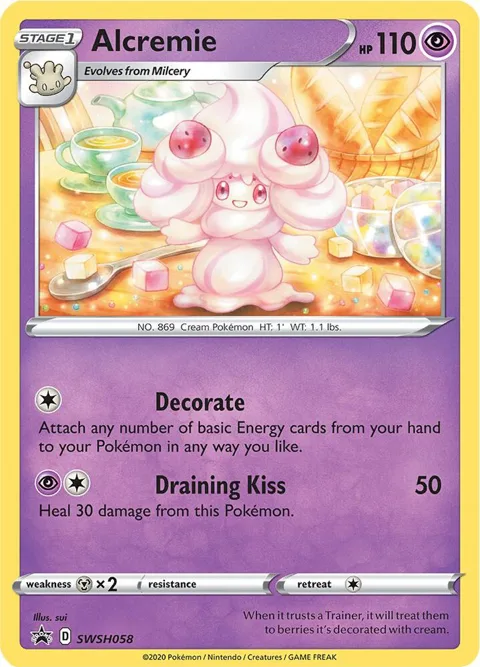 Alcremie #SWSH058 Holofoil Pokémon card from Sword & Shield Promo Cards