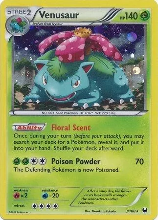 Venusaur - 3/108 Cosmos Holo #003/108 Holofoil Pokémon card from Blister Exclusives