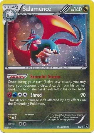 Salamence - 8/20 Cosmos Holo #008/020 Holofoil Pokémon card from Blister Exclusives