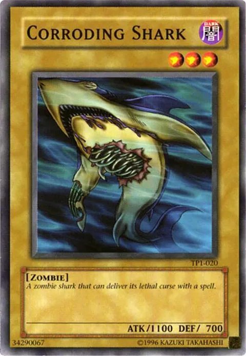 Corroding Shark TP1-020 Yu-Gi-Oh card from Tournament Pack 1